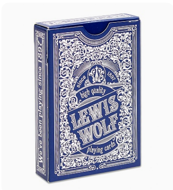 Игральные карты серия Lewis & Wolf, blue 54 шт/колода (63х88 мм), ИН-3828