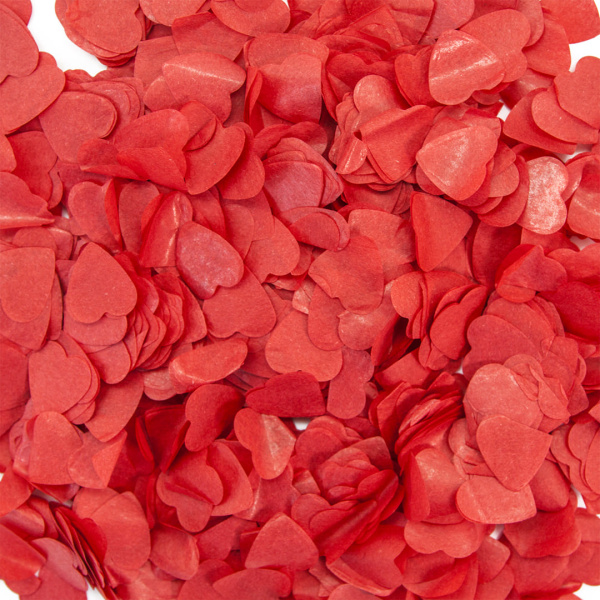Конфетти тишью Сердце, Красный, 2,5 см, 50 гр, 6015229