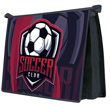 Папка для тетрадей А4 пластиковая, молния сверху, SOCCER, ПМ-А4-291